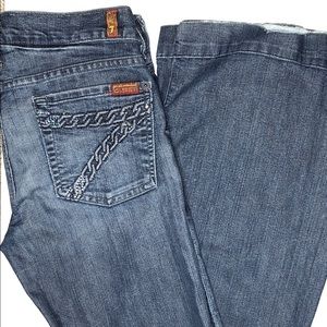 7 for all Mankind Dojo Rhinestone Pocket Size 27